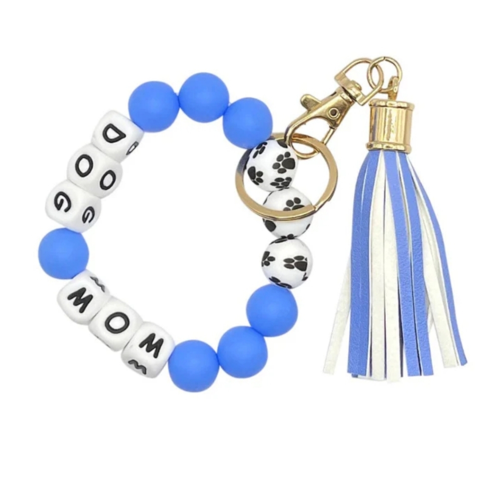 Dog Mom bracelet key chain